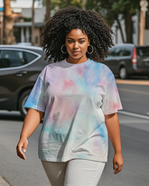 Dyeing Women's Plus Size T-shirts