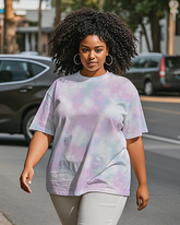 Dyeing Women's Plus Size T-shirts