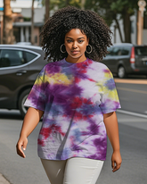Dyeing Women's Plus Size T-shirts