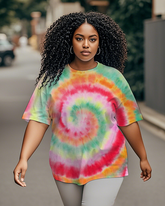 Dyeing Women's Plus Size T-shirts