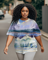 Dyeing Women's Plus Size T-shirts