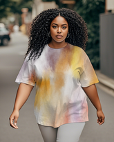 Dyeing Women's Plus Size T-shirts