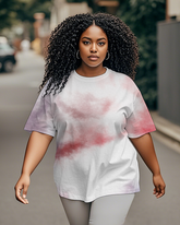 Dyeing Women's Plus Size T-shirts
