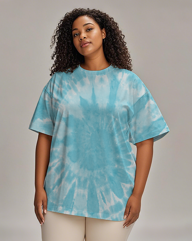 Dyeing Women's Plus Size T-shirts