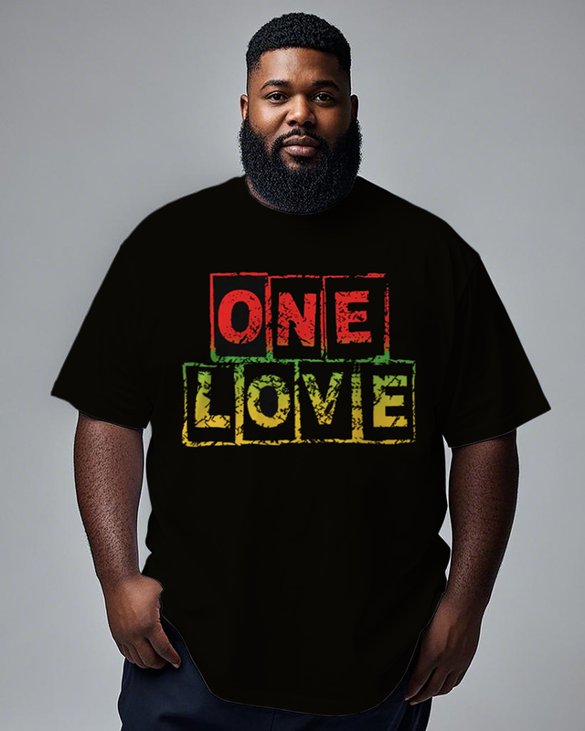 Jamaica One Love Men's Plus Size Short Sleeve T-Shirt