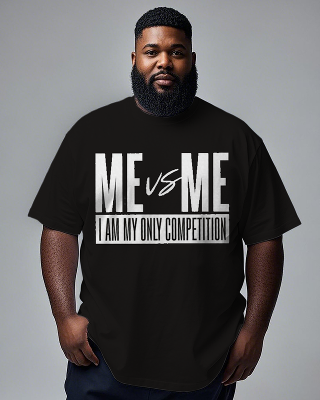 Me Vs Me Men's Plus Size Short Sleeve T-Shirt