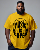 Music is Life Men's Plus Size Short Sleeve T-Shirt