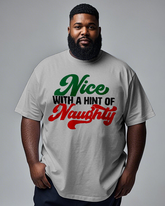 Nice With A Hint of Naughty Men's Plus Size Short Sleeve T-Shirt