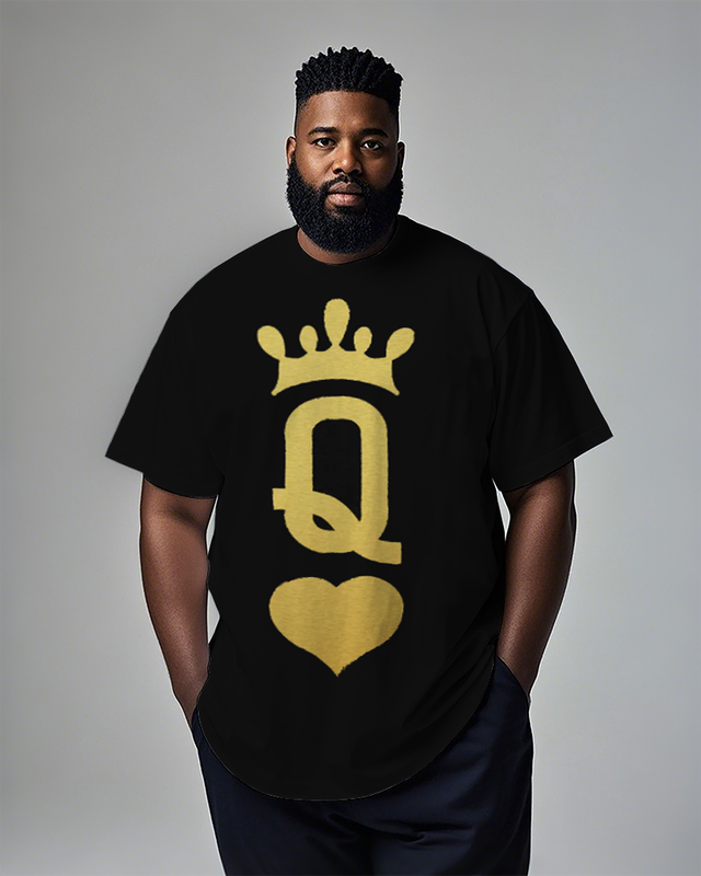 Queen of Hearts Men's Plus Size Short Sleeve T-Shirt