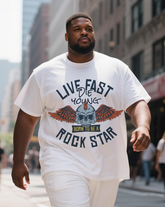 Rock-music Men's Plus Size Short Sleeve T-Shirt