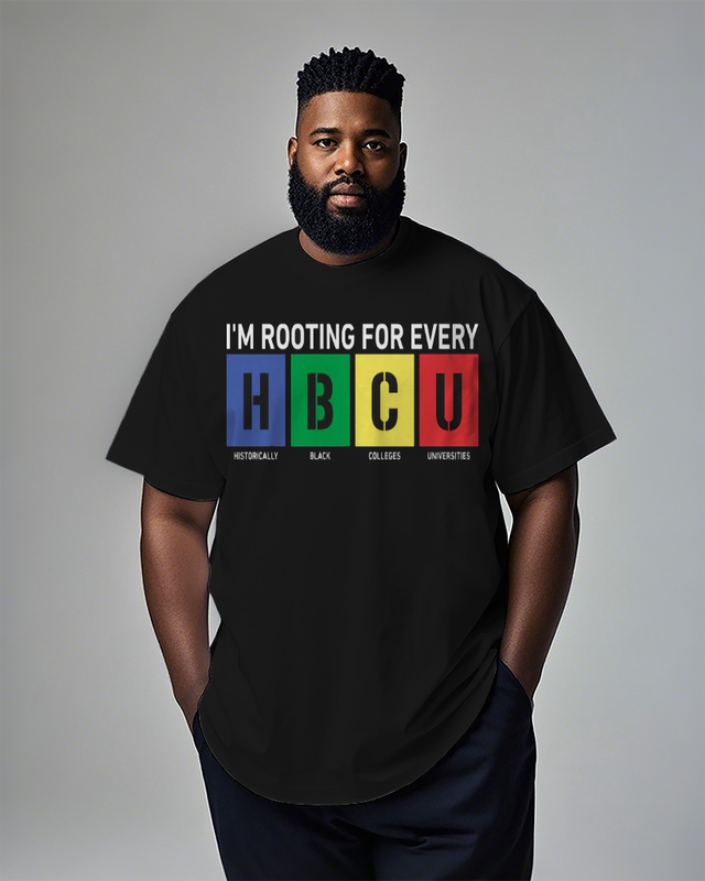 Rooting For Every HBCU Men's Plus Size Short Sleeve T-Shirt