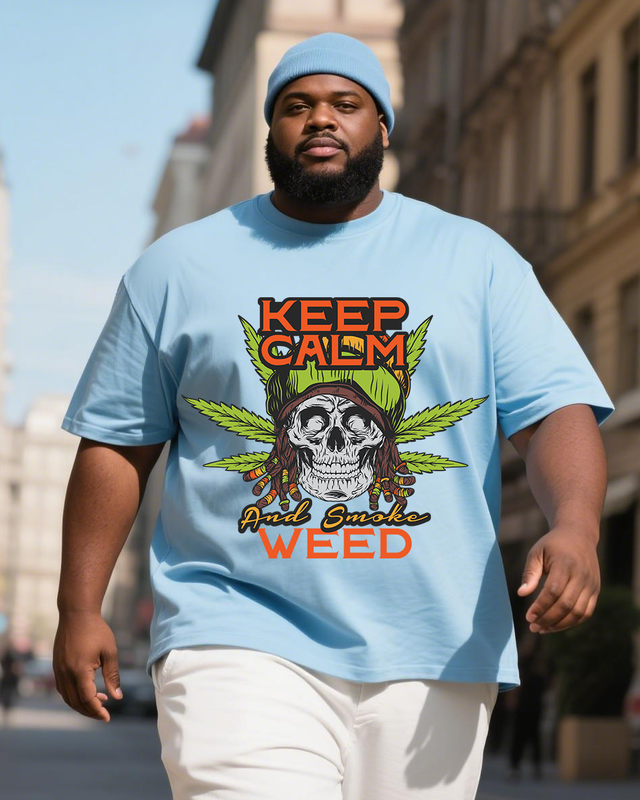Skulls Men's Plus Size Short Sleeve T-Shirt