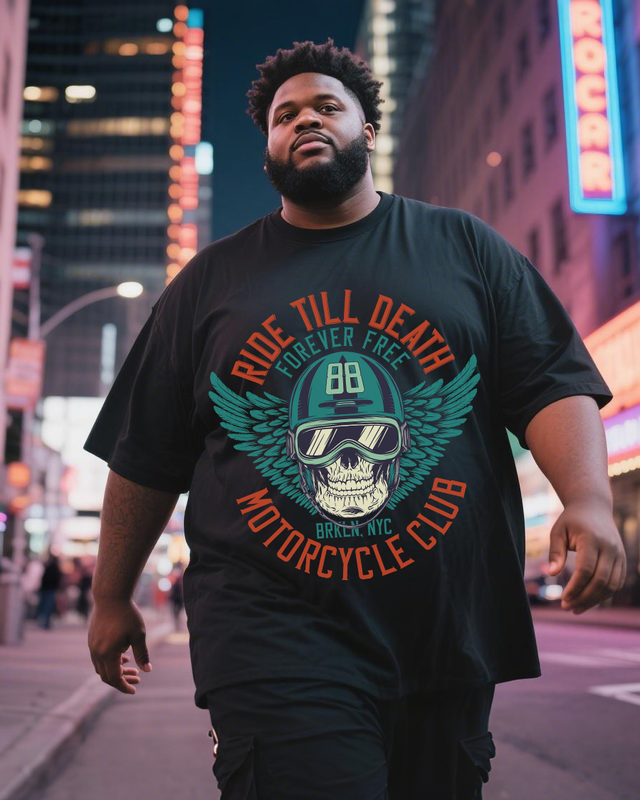 Skulls Men's Plus Size Short Sleeve T-Shirt
