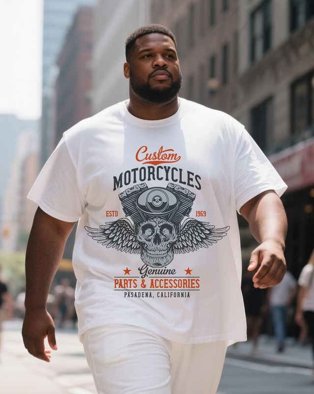 Skulls Men's Plus Size Short Sleeve T-Shirt