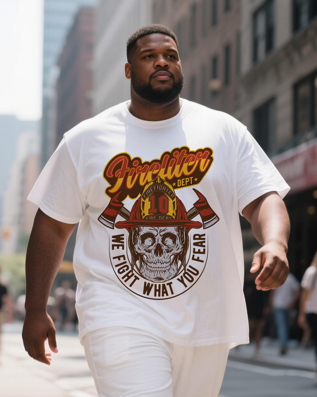 Skulls Men's Plus Size Short Sleeve T-Shirt