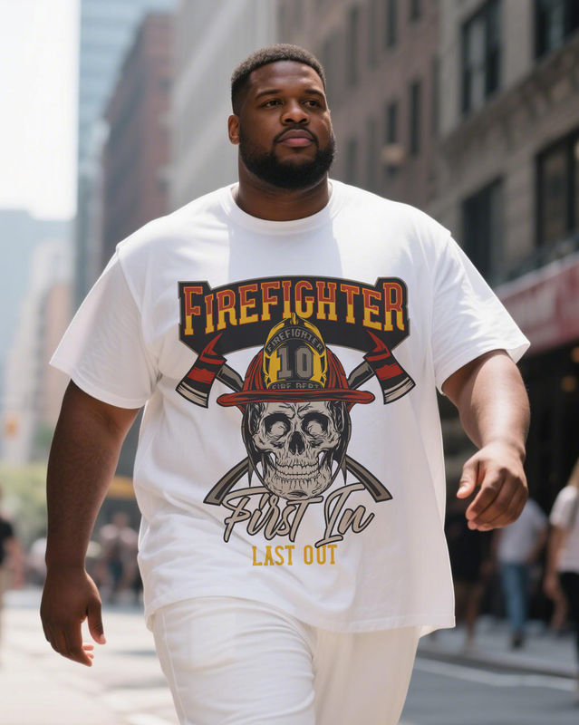 Skulls Men's Plus Size Short Sleeve T-Shirt