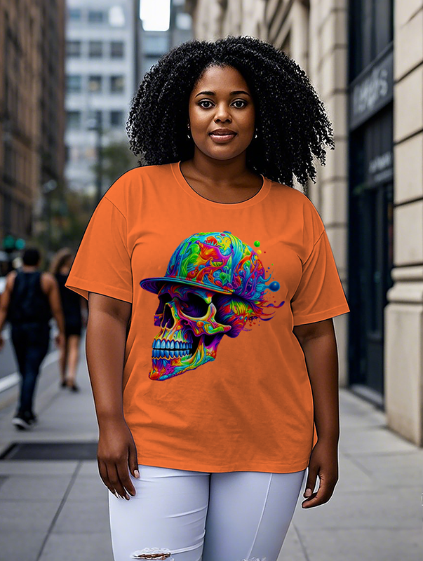 Skully Hat Women's Plus Size T-shirts