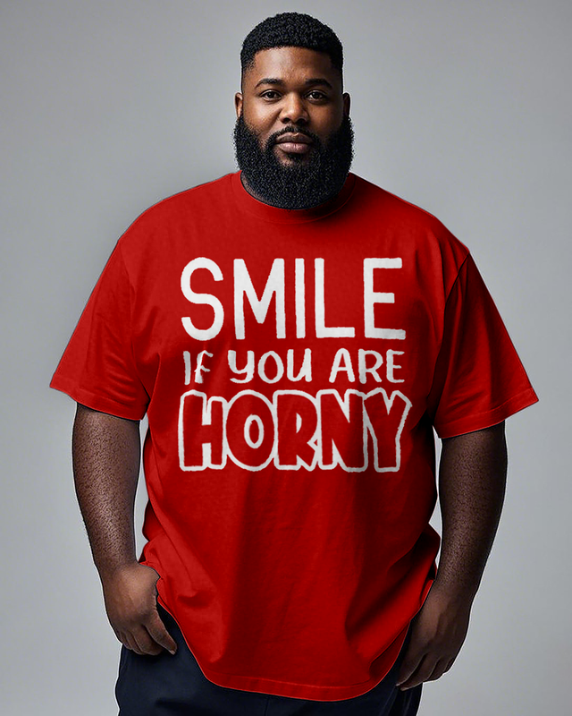 Smile Men's Plus Size Short Sleeve T-Shirt
