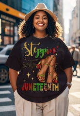 Step into Juneteenth Women's Plus Size T-shirts