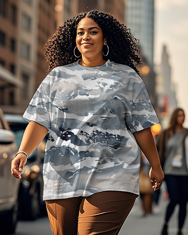 Dyeing Women's Plus Size T-shirts