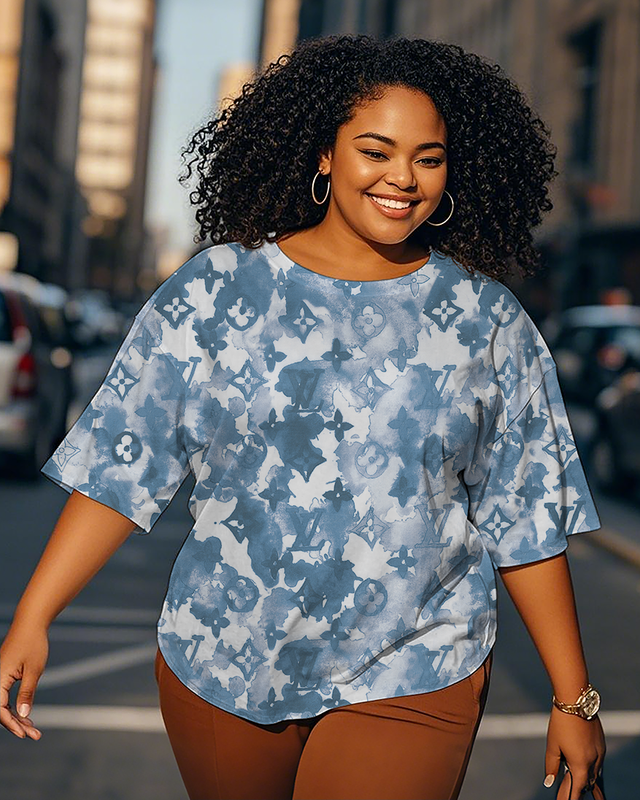 Dyeing Women's Plus Size T-shirts