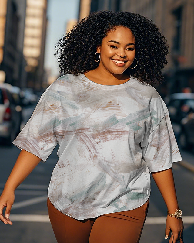 Dyeing Women's Plus Size T-shirts