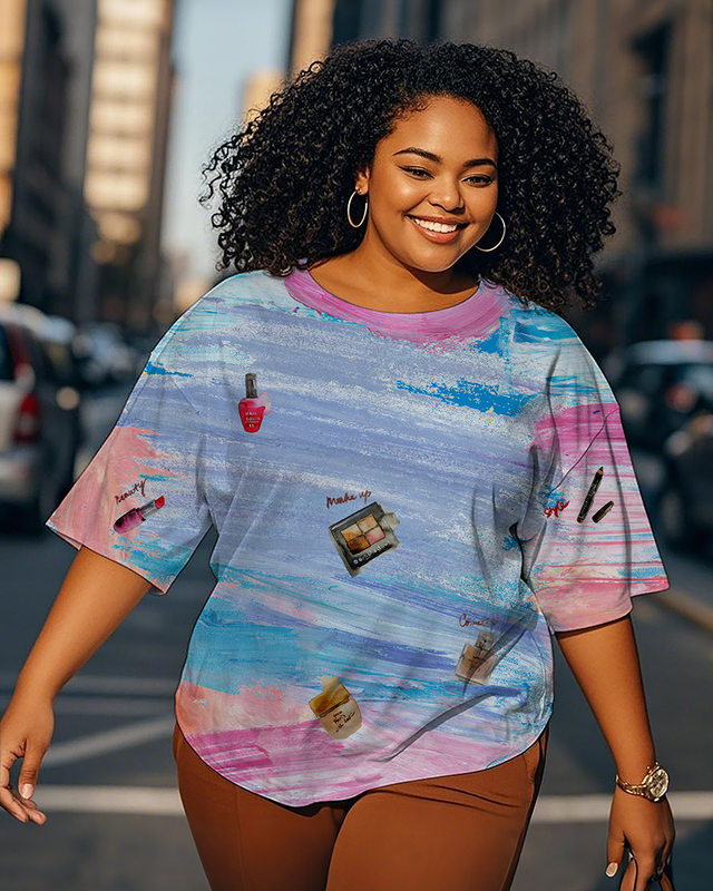 Dyeing Women's Plus Size T-shirts