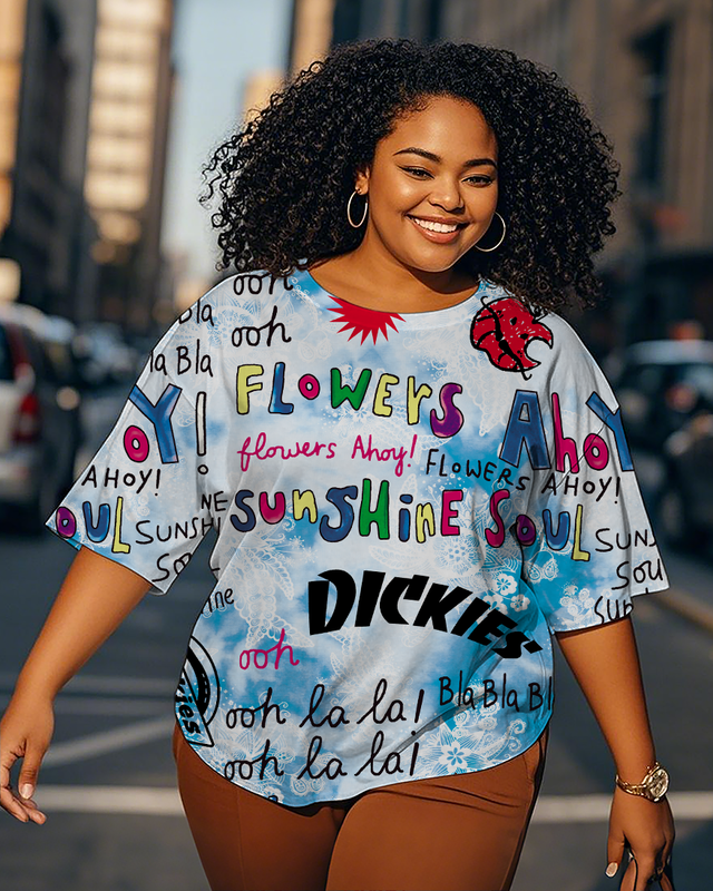 Dyeing Women's Plus Size T-shirts