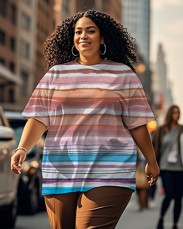 Dyeing Women's Plus Size T-shirts