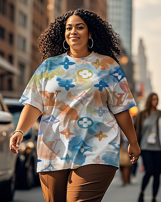 Dyeing Women's Plus Size T-shirts
