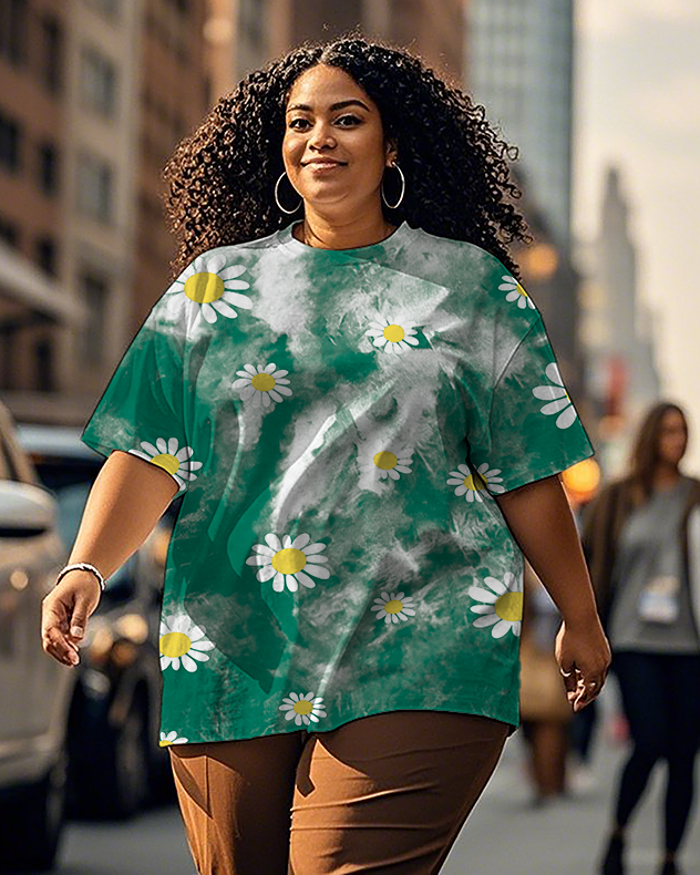 Dyeing Women's Plus Size T-shirts