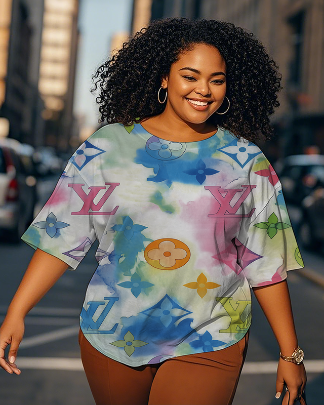 Dyeing Women's Plus Size T-shirts