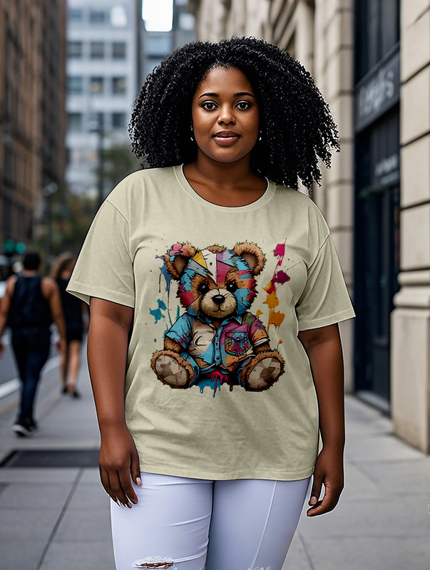 Tattered Teddy Women's Plus Size T-shirts