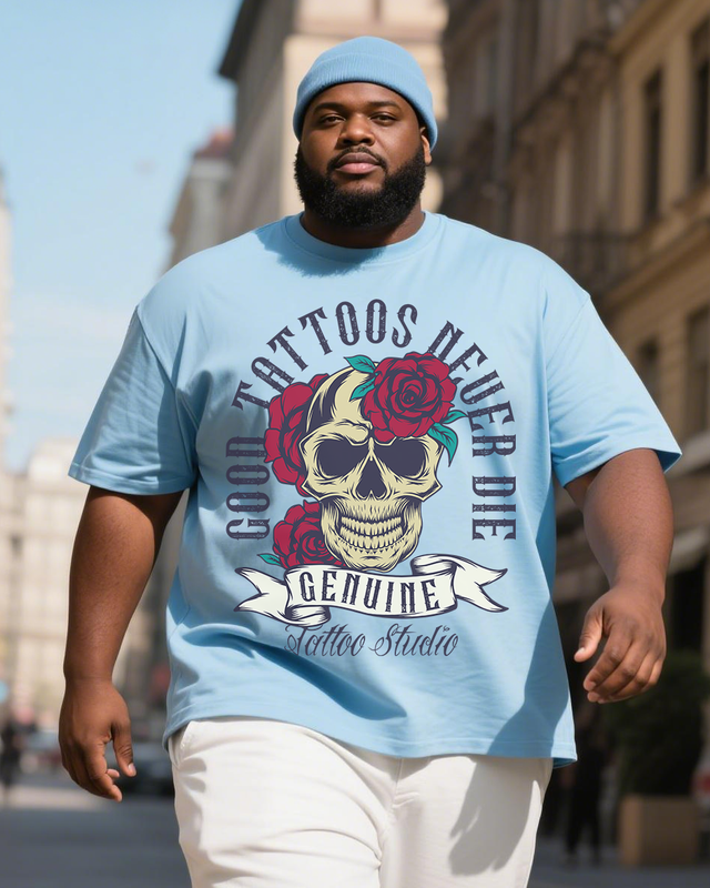 Tattoo-Maste Men's Plus Size Short Sleeve T-Shirt
