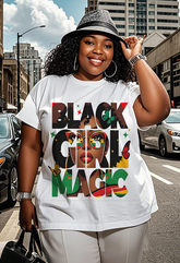 The Magic of Black Girls Juneteenth Women's Plus Size T-shirts
