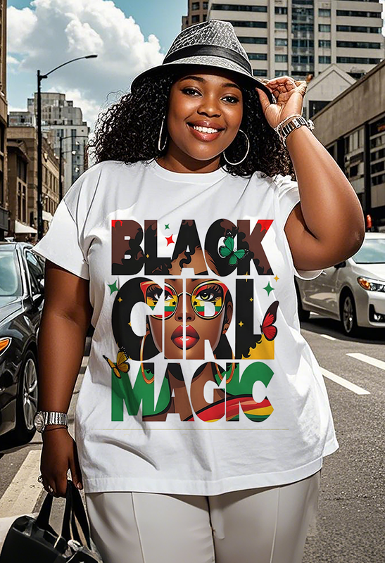 The Magic of Black Girls Juneteenth Women's Plus Size T-shirts