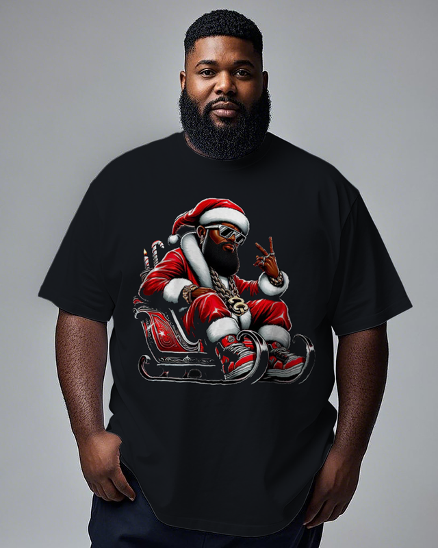 The Neighborhood Santa Men's Plus Size Short Sleeve T-Shirt