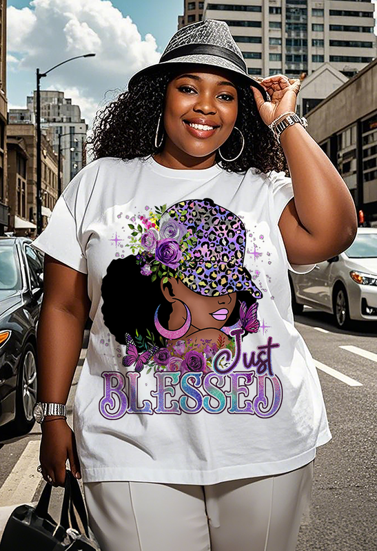 The black girl has just been blessed Women's Plus Size T-shirts