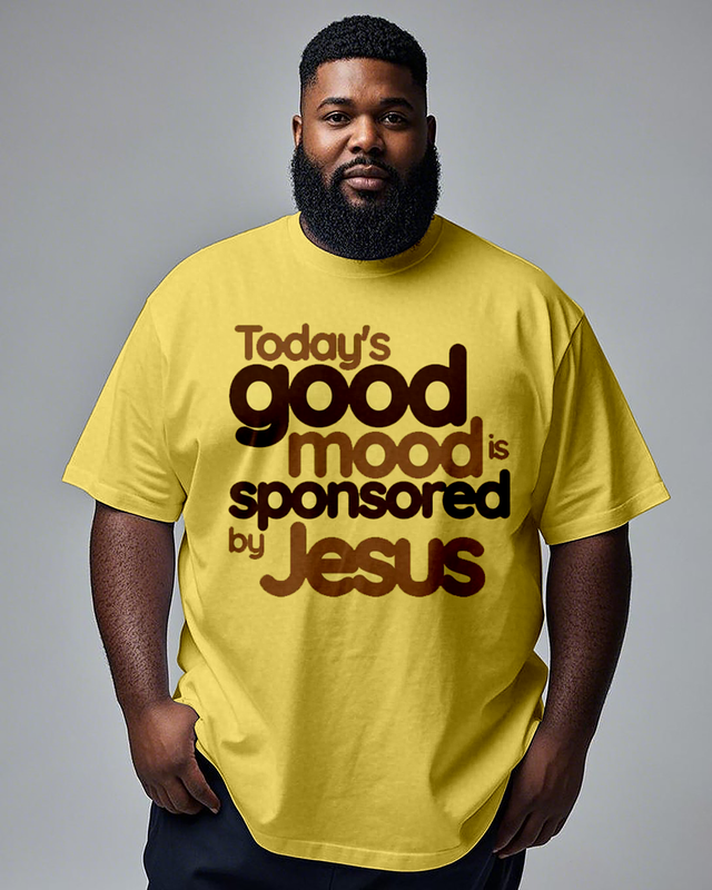 Today's Good Mood Men's Plus Size Short Sleeve T-Shirt