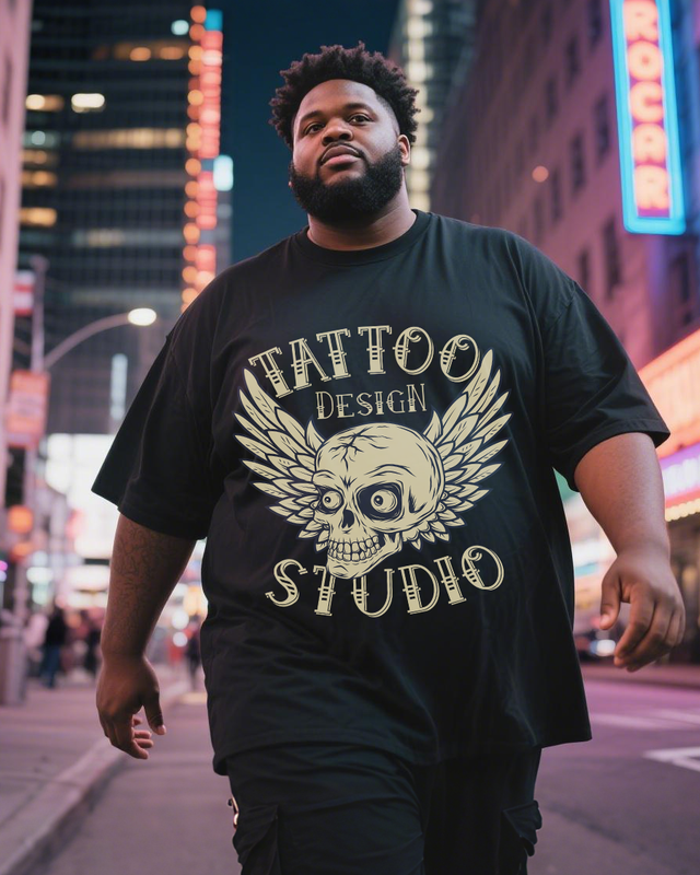 Urban-Ink Men's Plus Size Short Sleeve T-Shirt