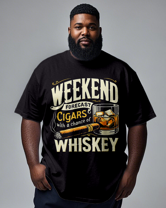 Weekend Forecast Men's Plus Size Short Sleeve T-Shirt