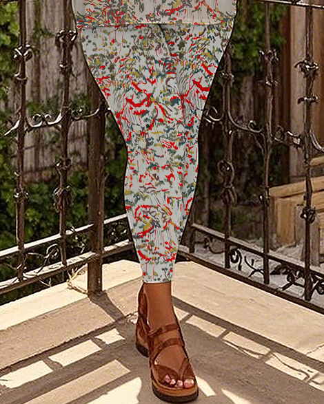 Women's abstract floral patterns T-Shirt & Pants
