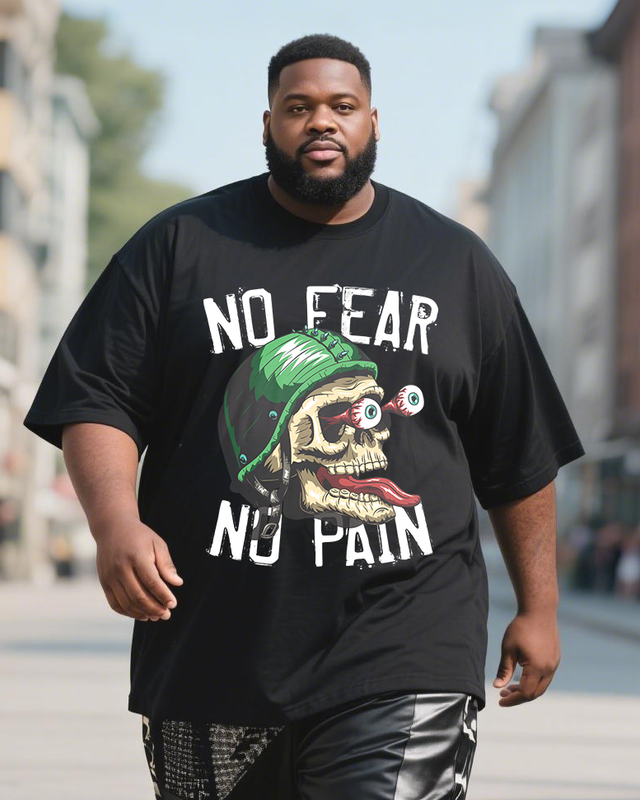 biker-skull Men's Plus Size Short Sleeve T-Shirt