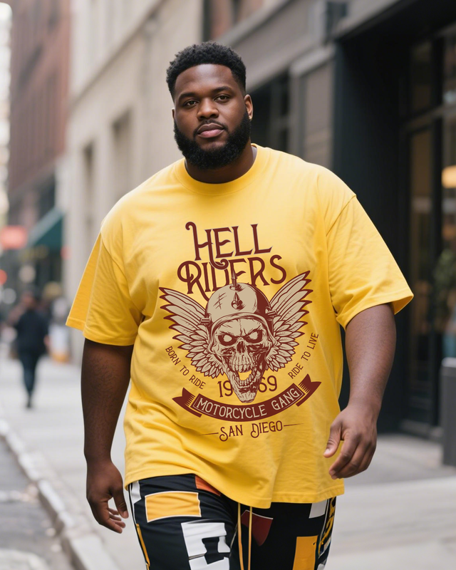 biker-whiskey Men's Plus Size Short Sleeve T-Shirt