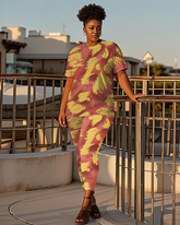 Women's creative pattern T-Shirt & Pants