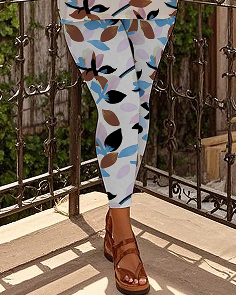 Women's creative pattern T-Shirt & Pants