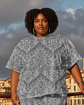 Women's creative pattern T-Shirt & Pants