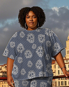 Women's creative pattern T-Shirt & Pants