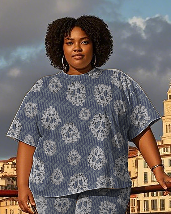 Women's creative pattern T-Shirt & Pants