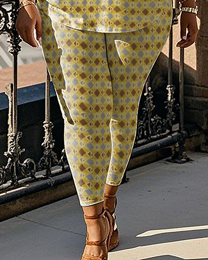 Women's creative pattern T-Shirt & Pants